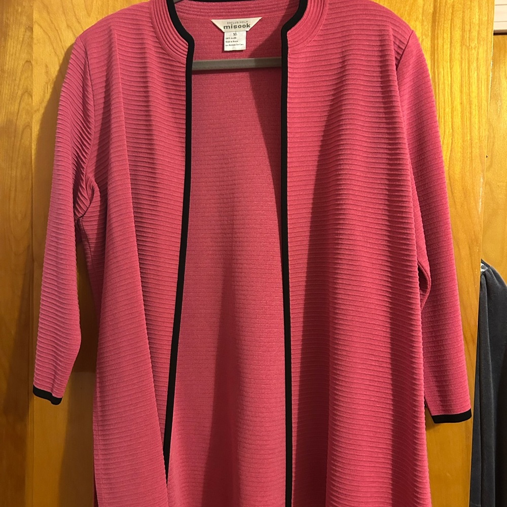 Misook Pink Cardigan